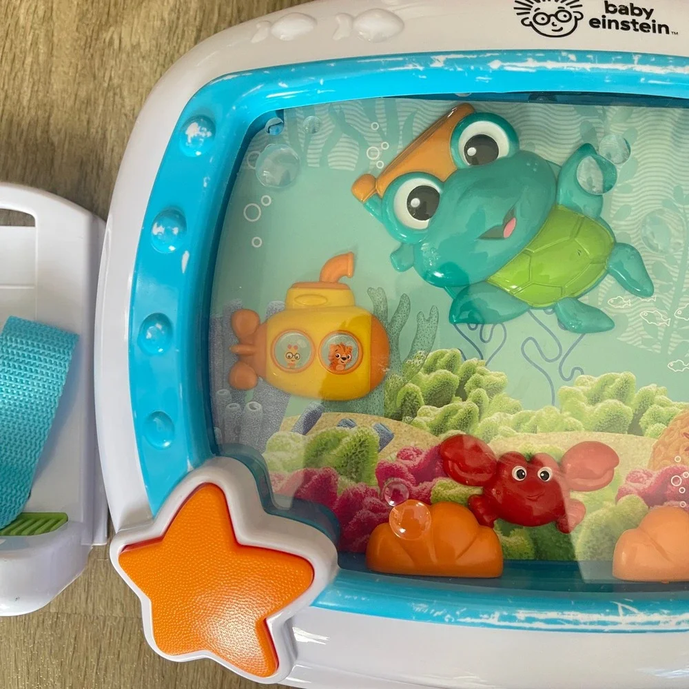 Baby Einstein Sea Dreams Sleep Soother Music Crib Toy Fish Tank Aquarium Works